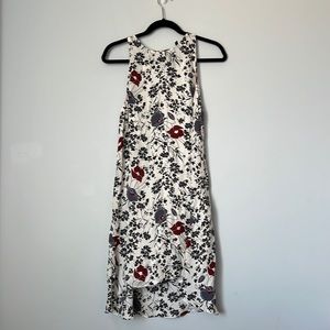 Theory floral high-low lined dress size 6